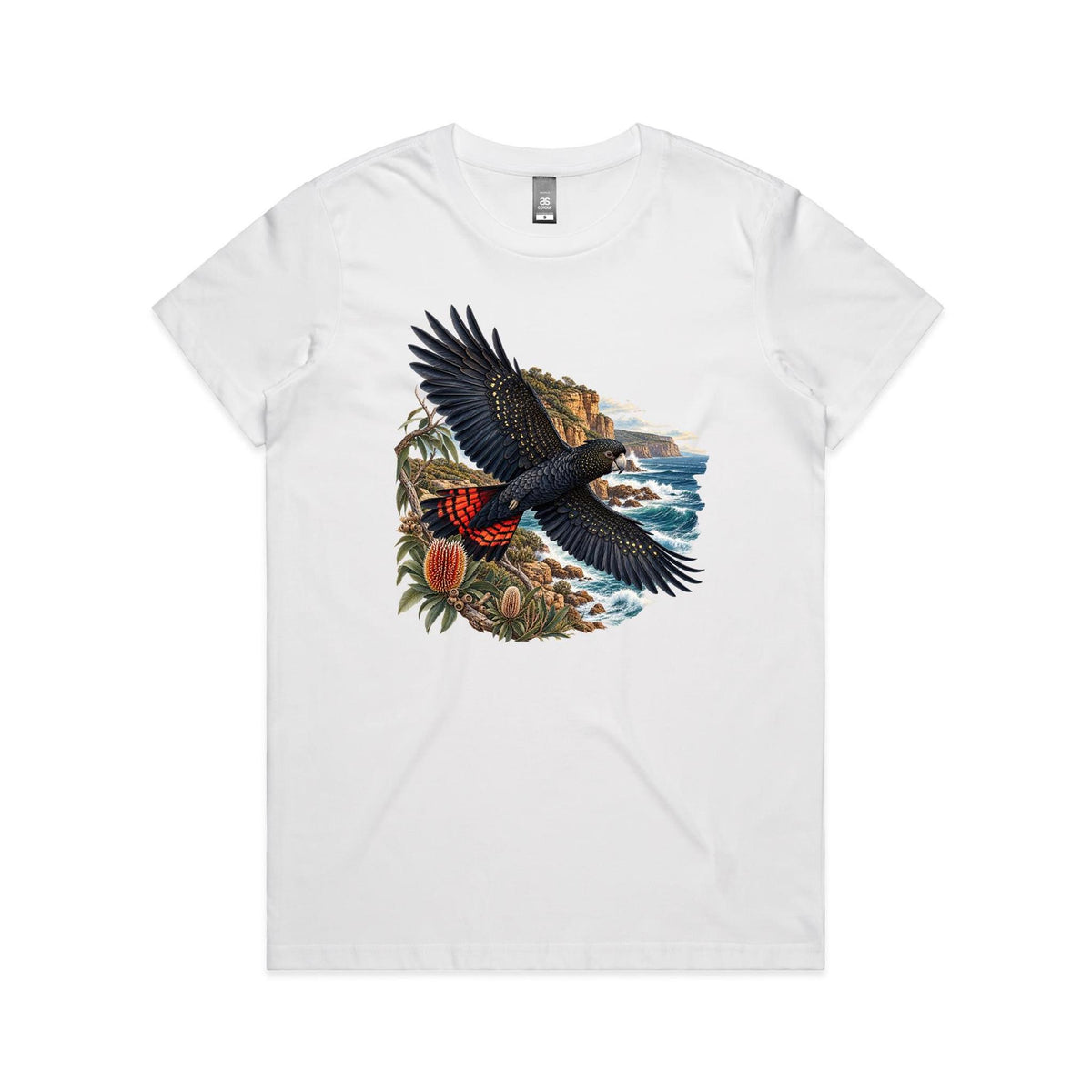 Red-Tailed Black Cockatoo Women's T-Shirt – Australian Wildlife Graphic Tee