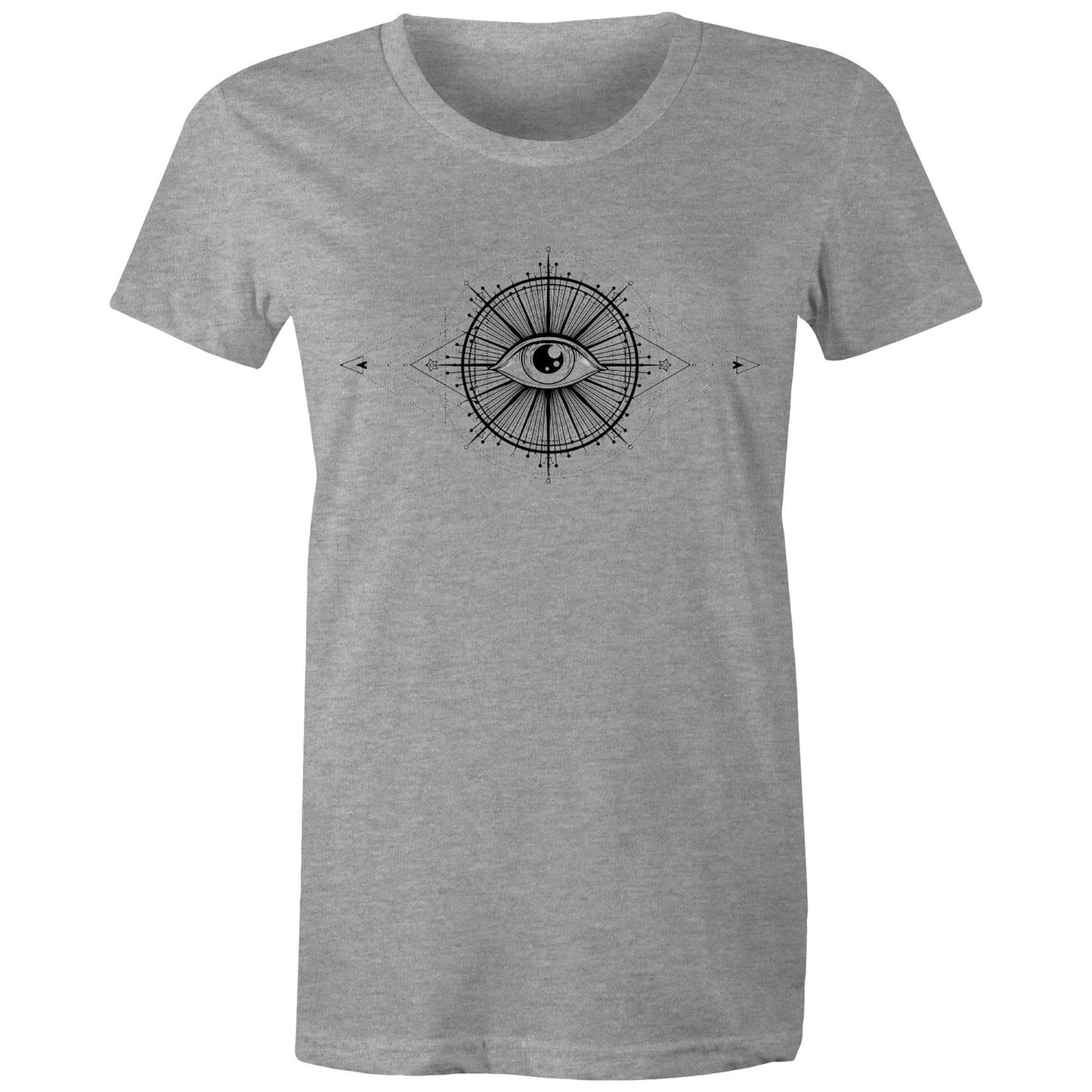 Women's Earthfolk Printed T shirt - Seeing Eye - The Crescent Moon