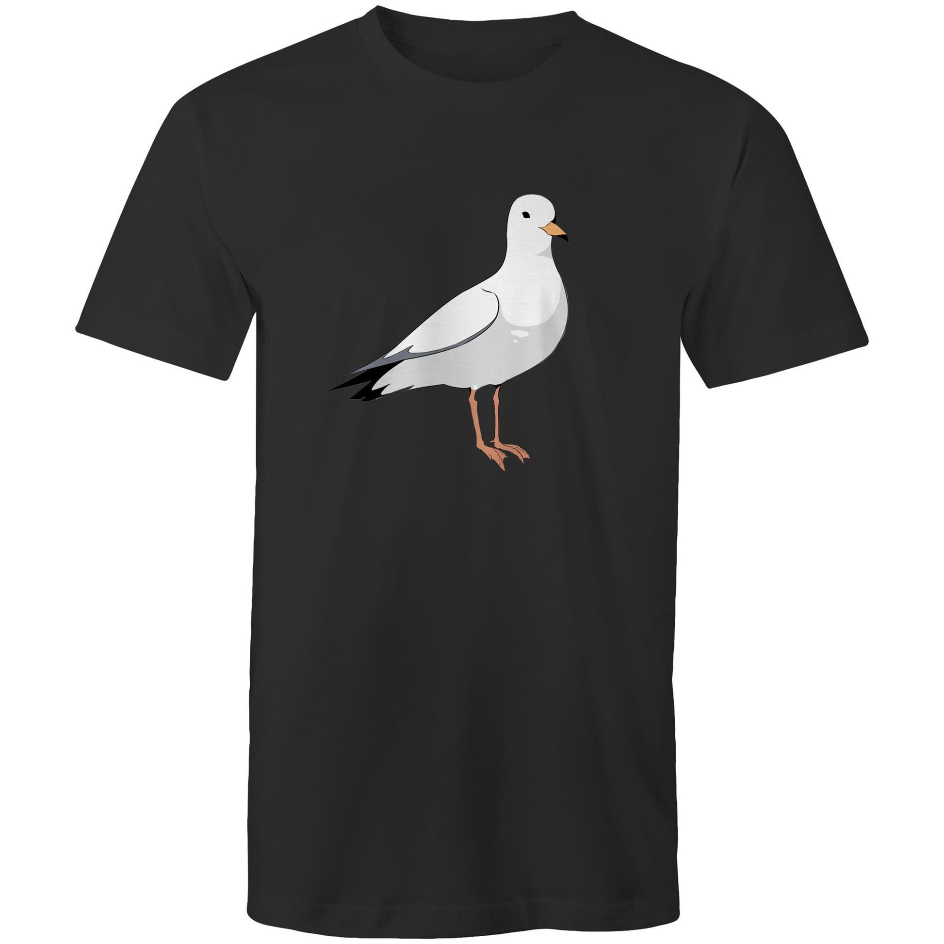Earthfolk Printed T shirt - Mens Relaxed Fit - Steve the Seagull - The Crescent Moon