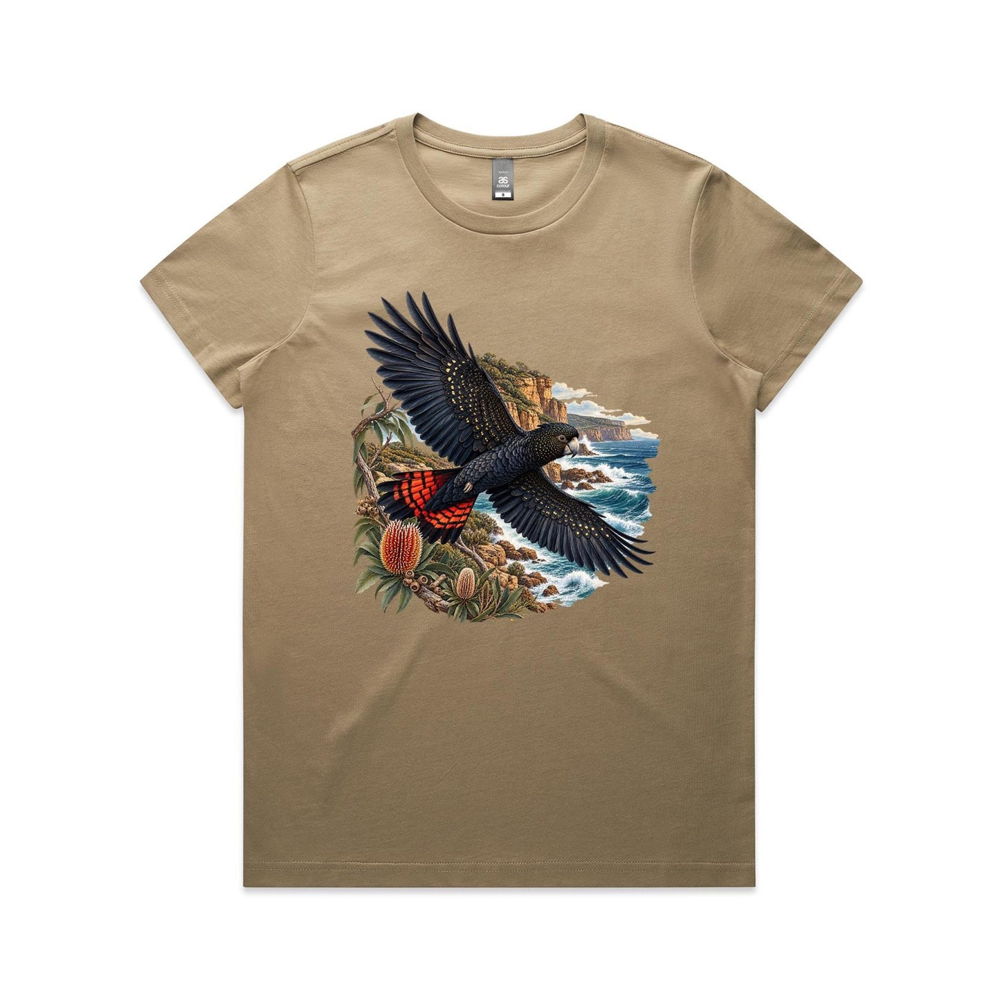 Red-Tailed Black Cockatoo Women's T-Shirt – Australian Wildlife Graphic Tee