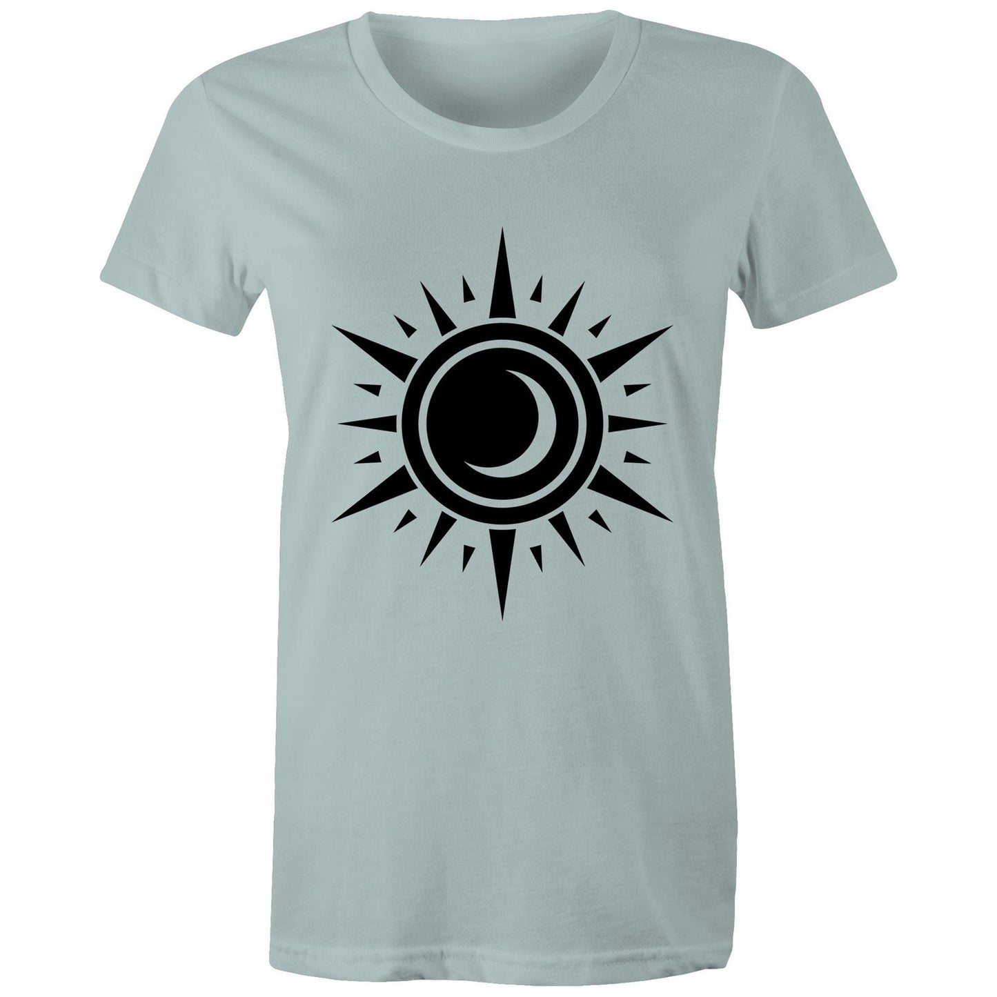 Women's Earthfolk printed T shirt - Black Hole Sun - The Crescent Moon