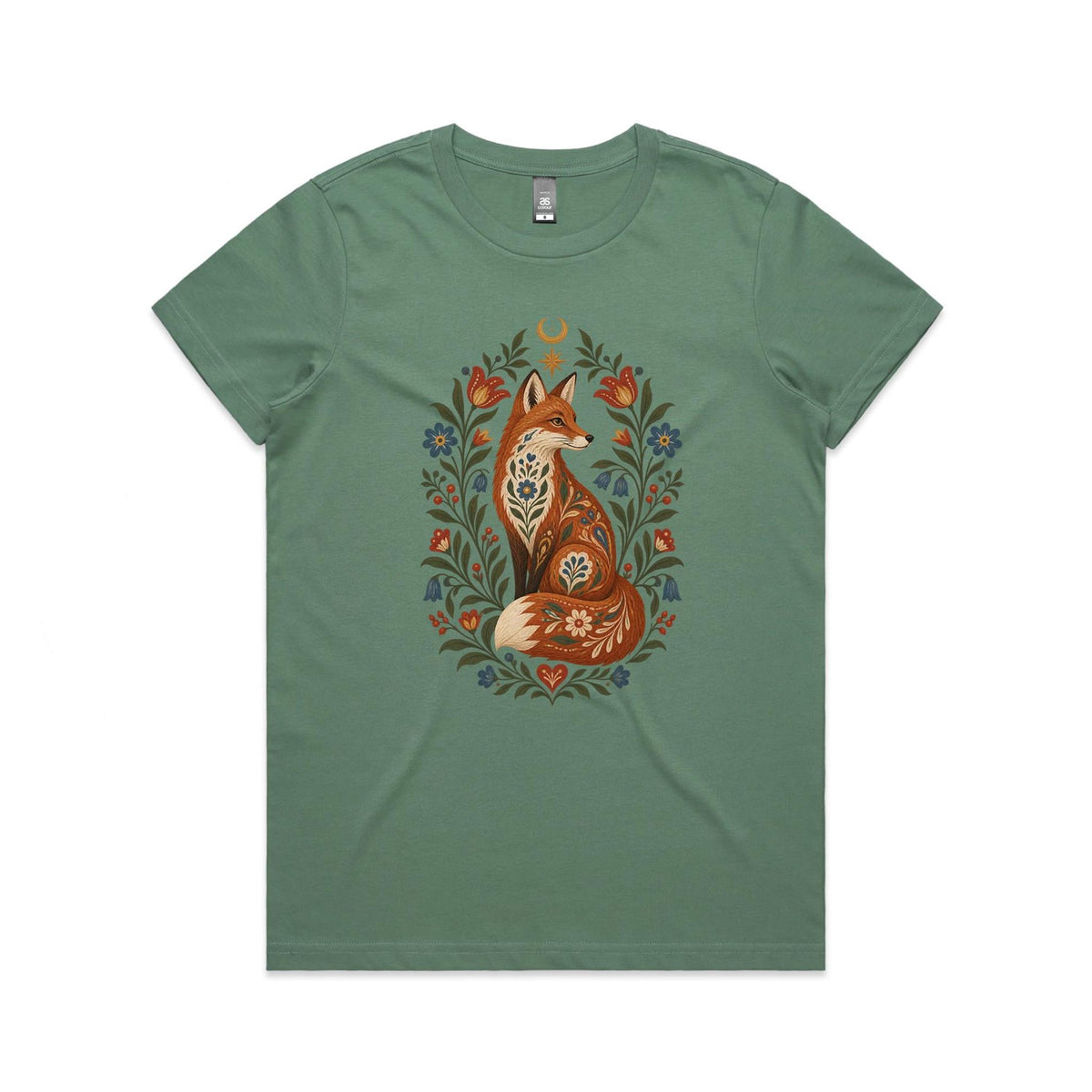 Women’s Fox Folk Art T-Shirt | Graphic Tee