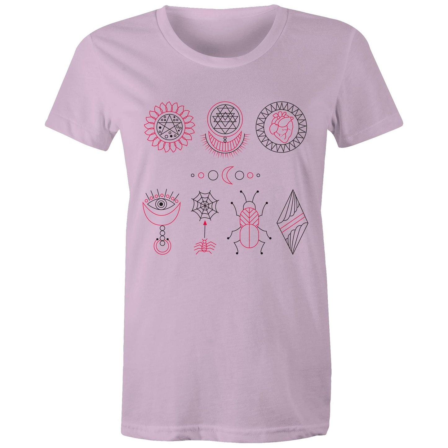 Women's Earthfolk Printed t shirt - Esoteric Symbols