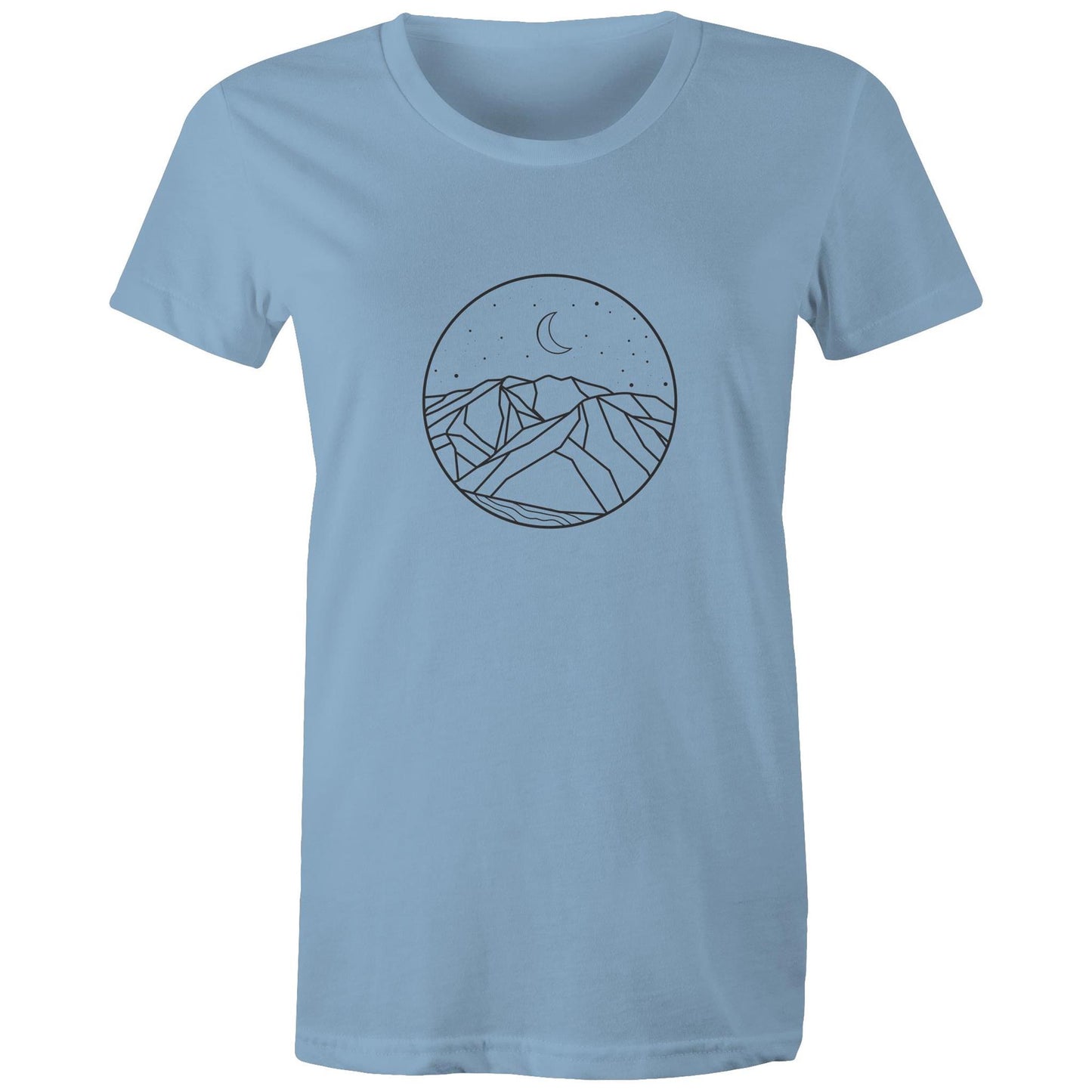 Women's Earthfolk Printed T shirt - Moon Mountain