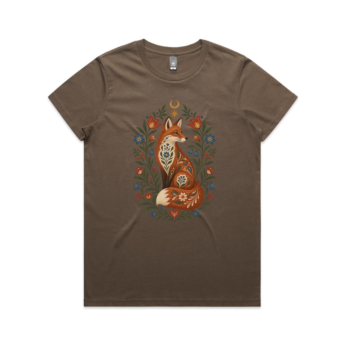 Women’s Fox Folk Art T-Shirt | Graphic Tee