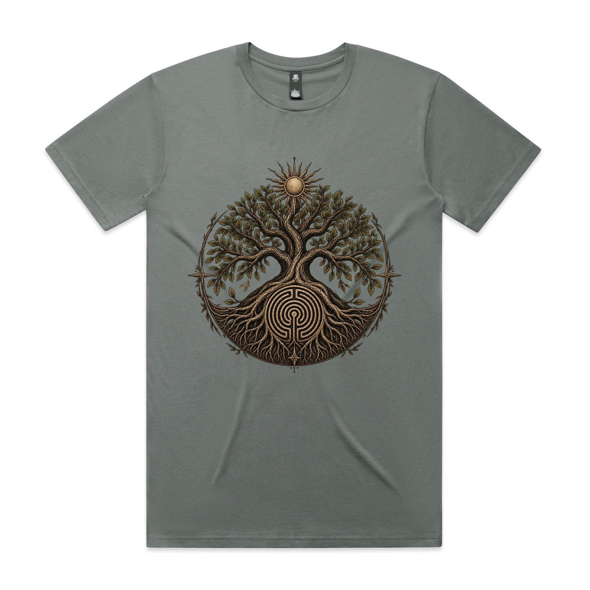 Men's Tree of Life Labyrinth Graphic T-Shirt | Earthfolk