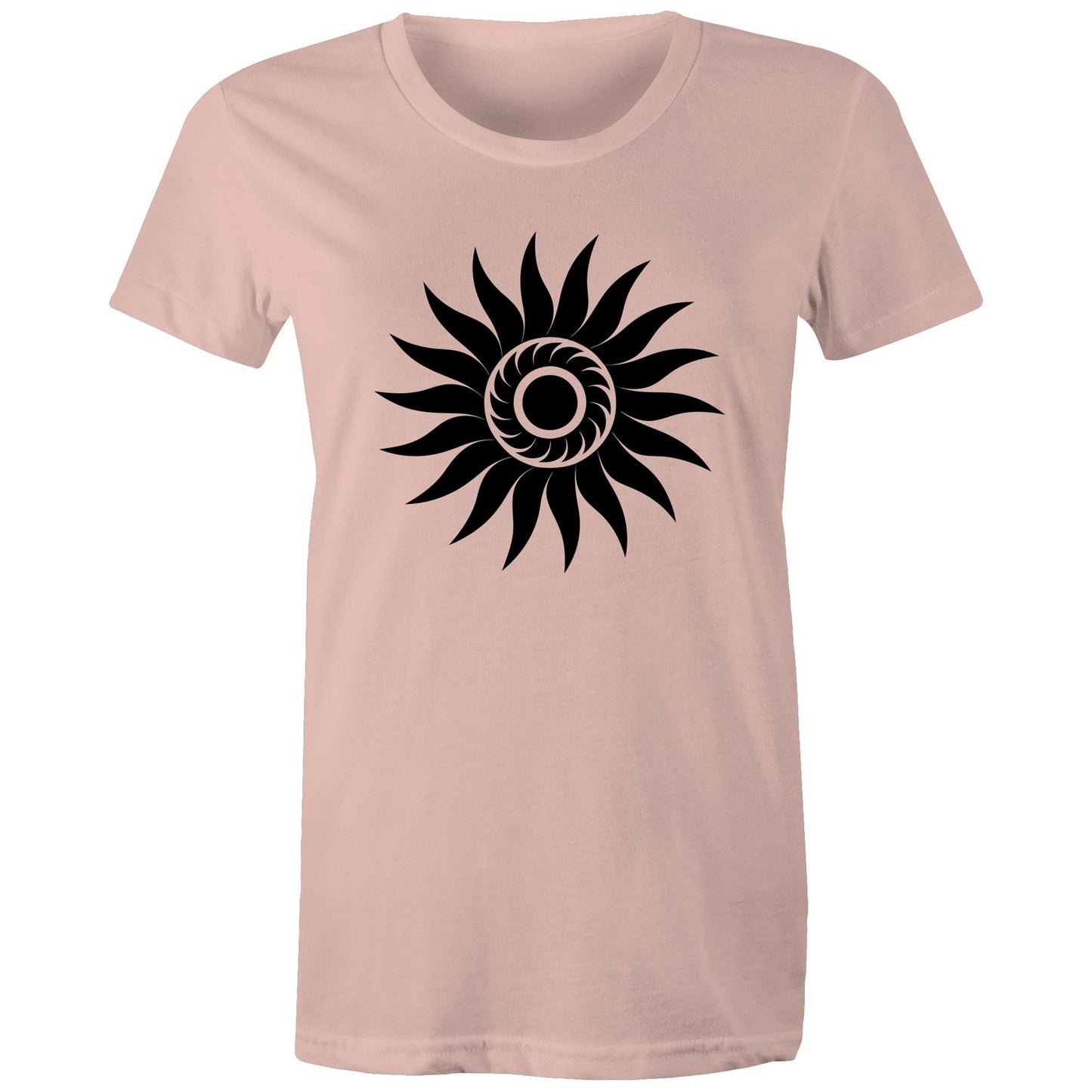 Women's Earthfolk T shirt - Spiral Sun