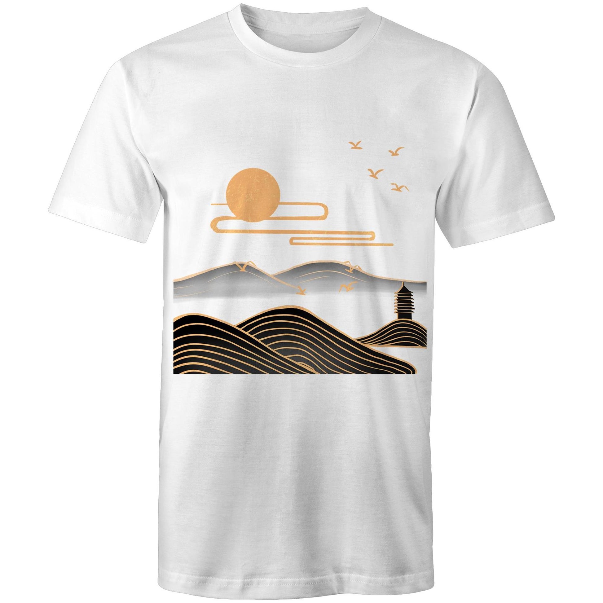 Men's Earthfolk T shirt - Nature's Rise - The Crescent Moon