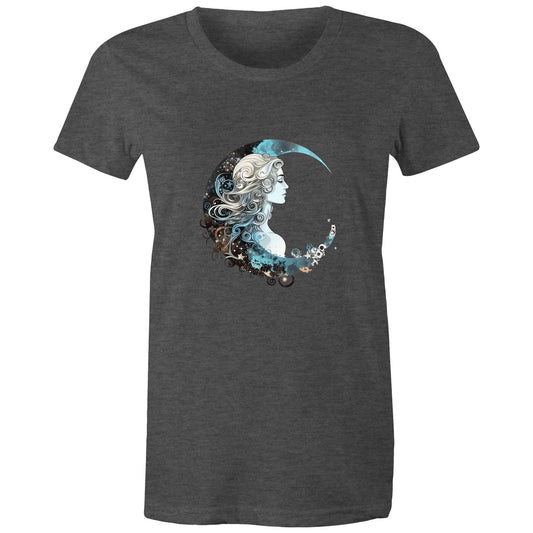 Women's Earthfolk T shirt - Moon Goddess - The Crescent Moon