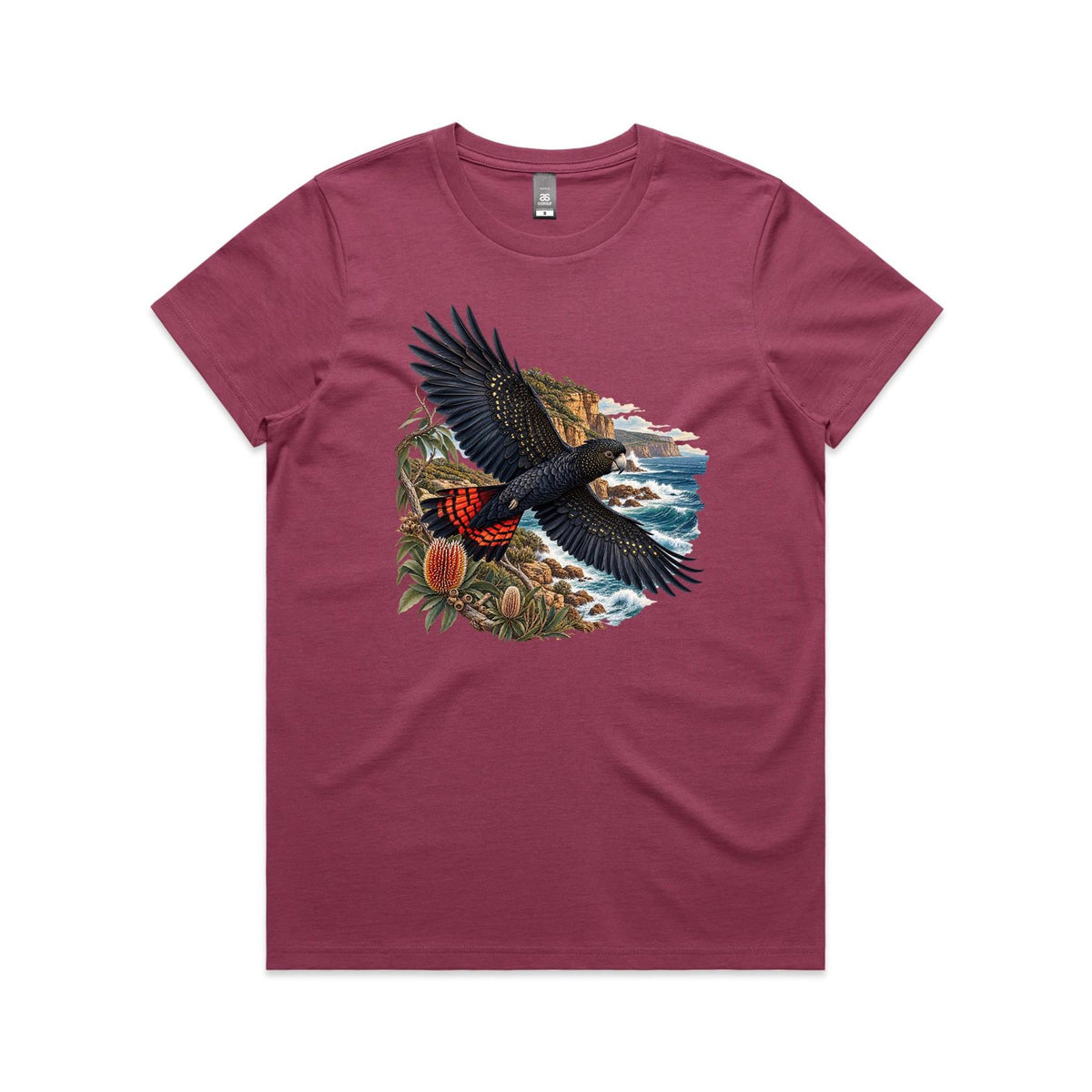 Red-Tailed Black Cockatoo Women's T-Shirt – Australian Wildlife Graphic Tee