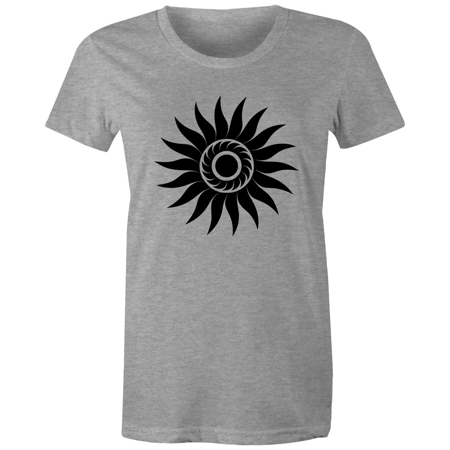 Women's Earthfolk T shirt - Spiral Sun