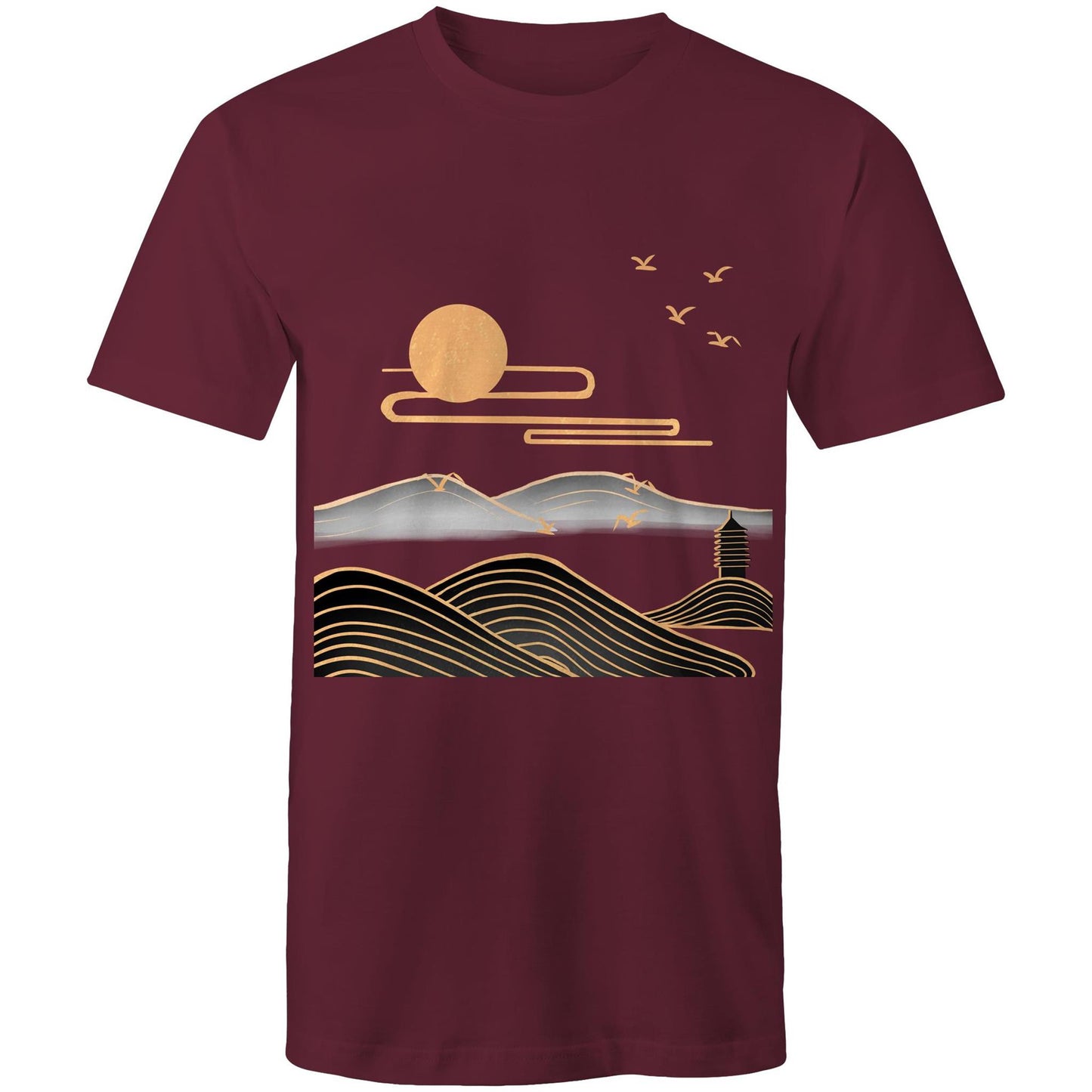 Men's Earthfolk T shirt - Nature's Rise - The Crescent Moon