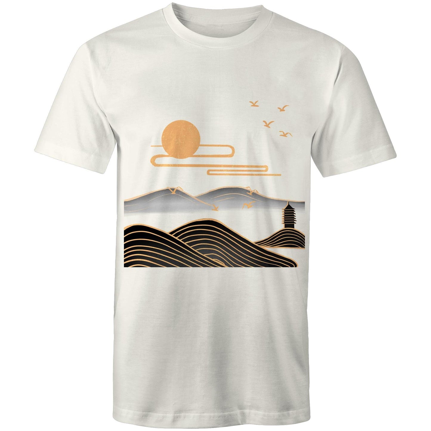 Men's Earthfolk T shirt - Nature's Rise - The Crescent Moon