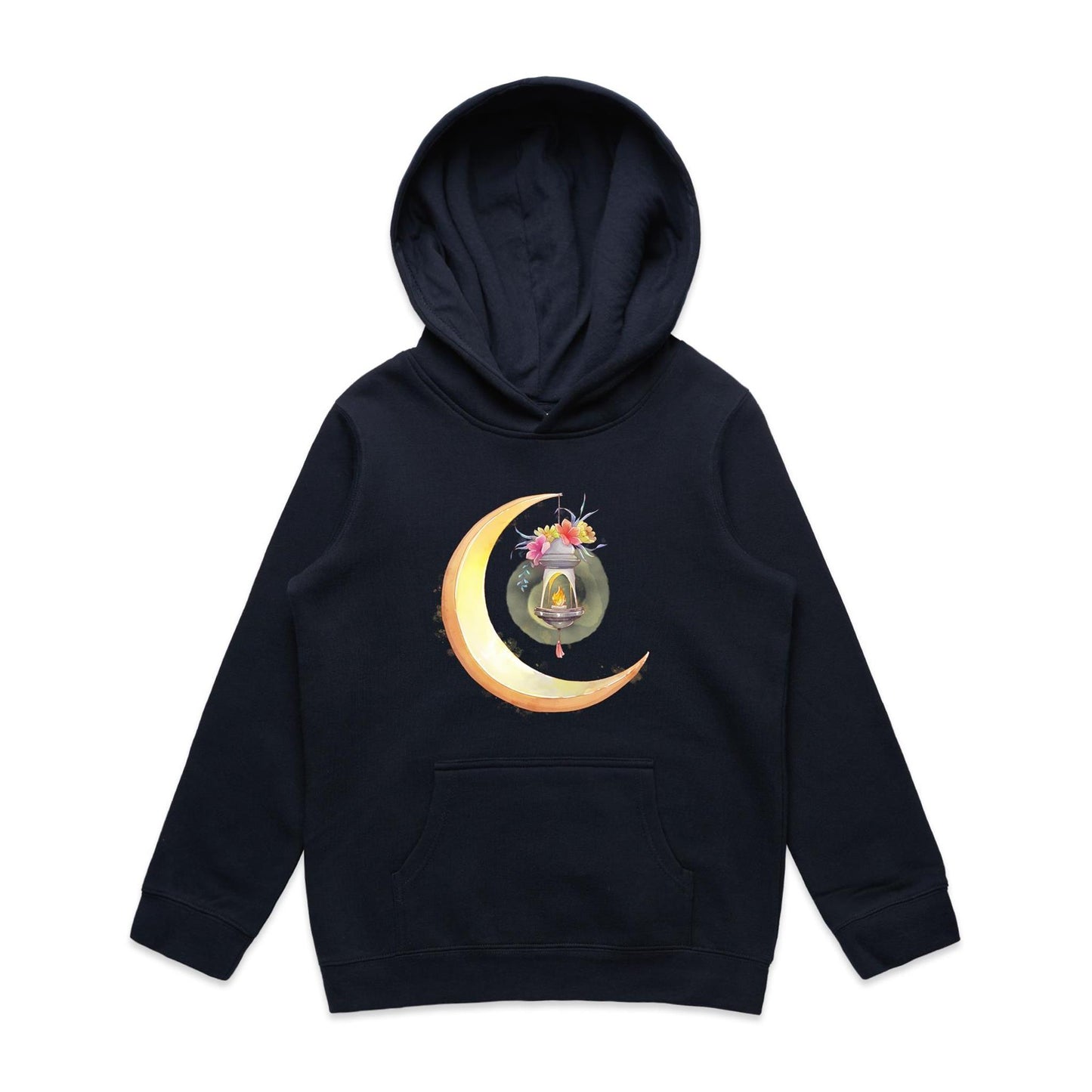Kids Earthfolk Hoodie - Lantern Moon - The Crescent Moon