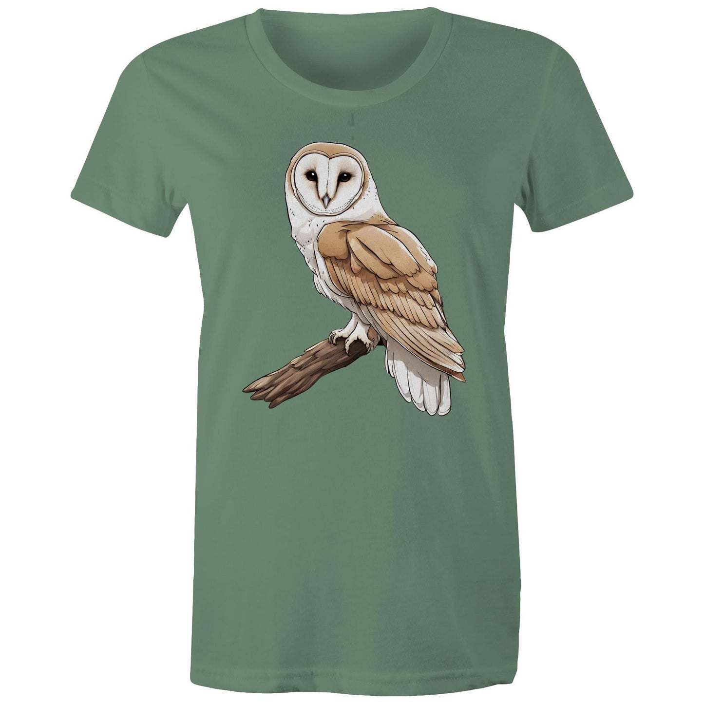 Women's Earthfolk Printed T shirt - Barn Owl