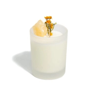 Calcite Crystal Candle - Protection and Well being - The Crescent Moon