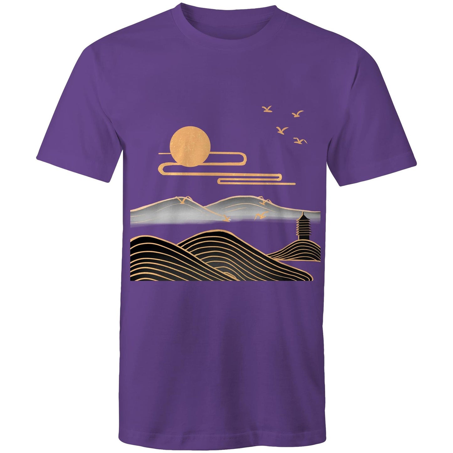 Men's Earthfolk T shirt - Nature's Rise - The Crescent Moon