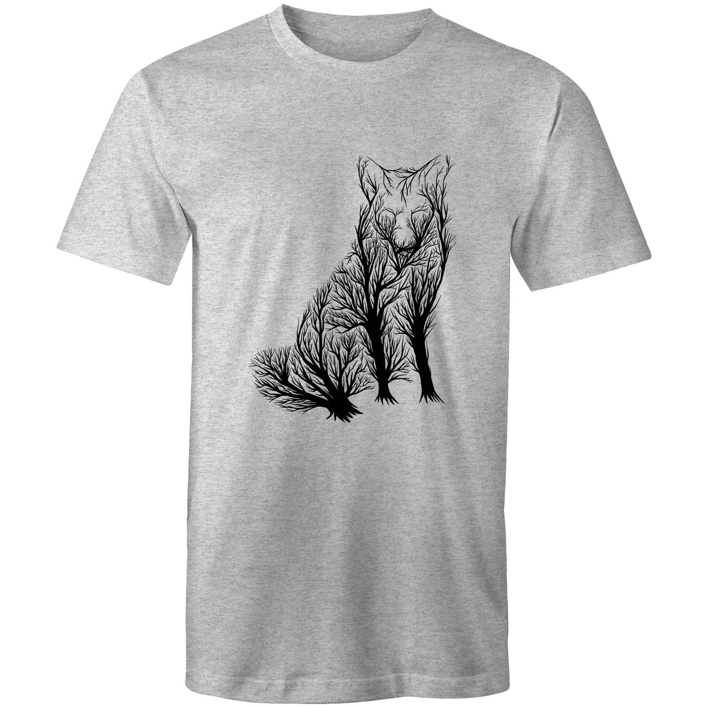 Men's Earthfolk Printed T shirt - Wolf Tree - The Crescent Moon