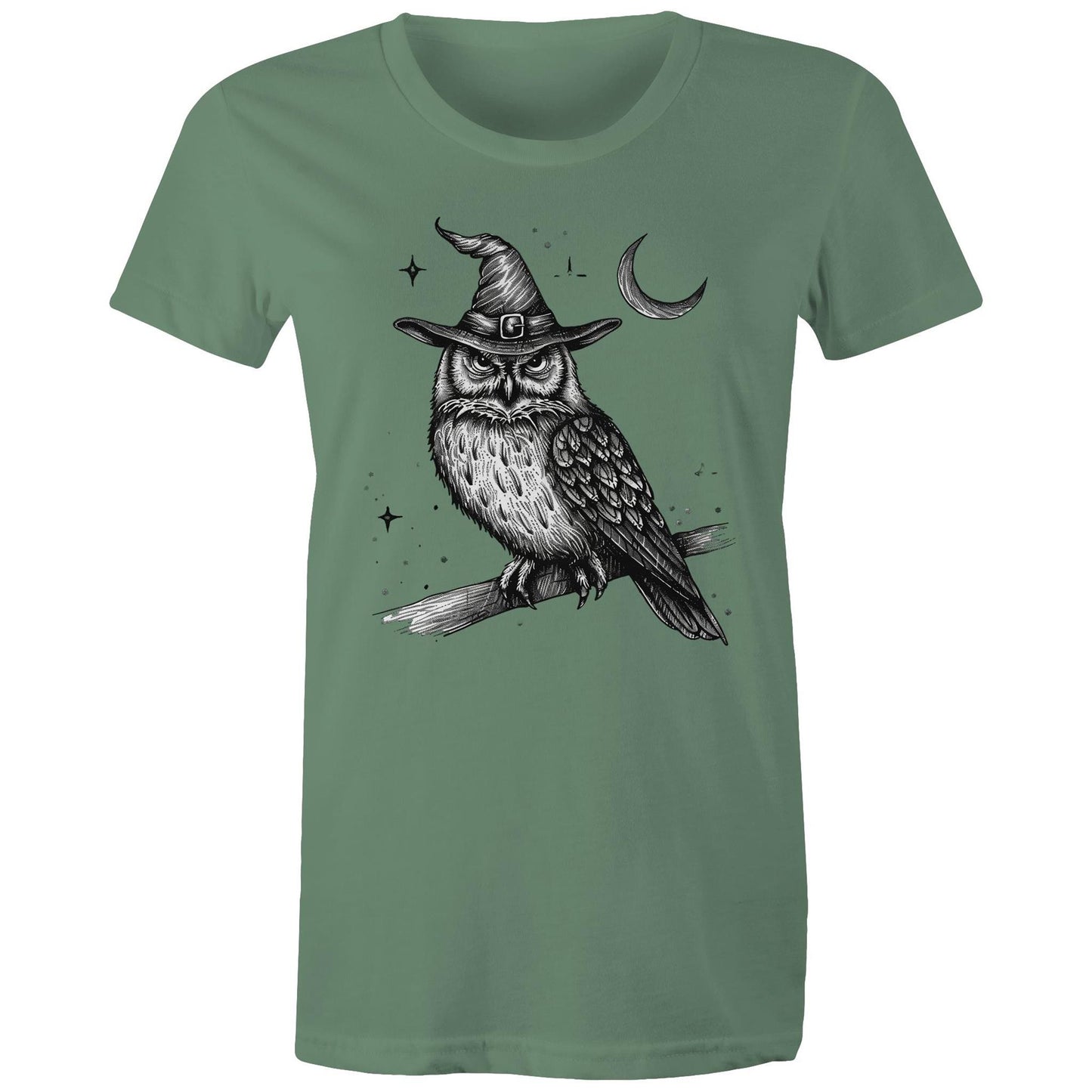 Women's Earthfolk T shirt - Owl magick