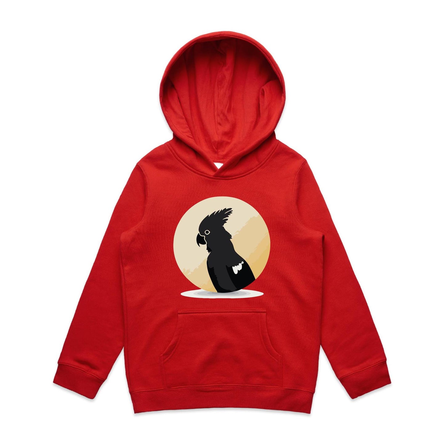 Kids Earthfolk Hoodie - Black Cockatoo - The Crescent Moon