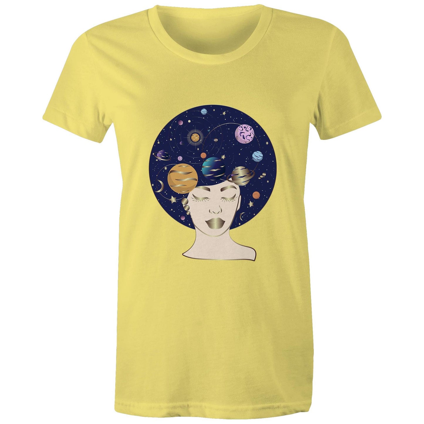 Women's Earthfolk Printed T shirt - Galaxy Lady