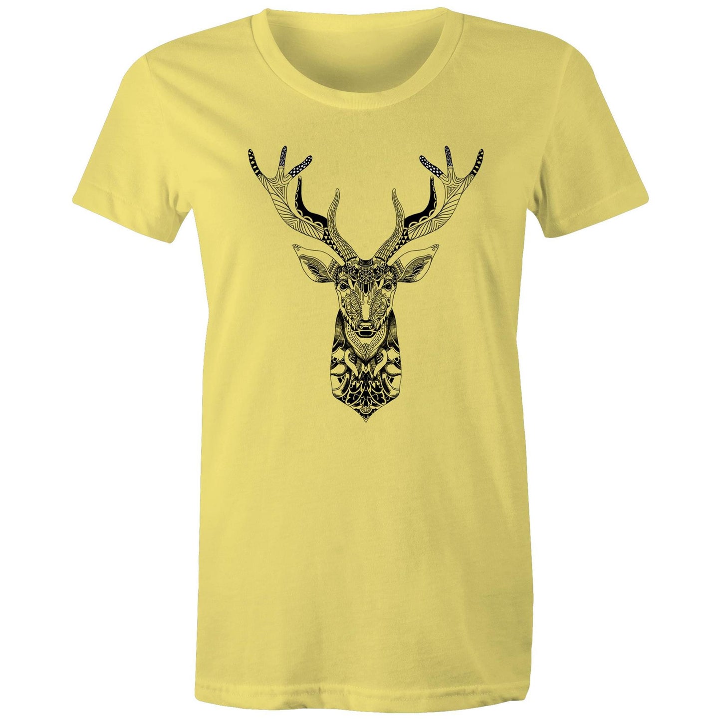 Women's Earthfolk Printed T shirt - Totem Deer