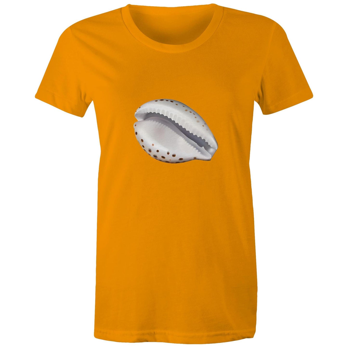 Women's Earthfolk T shirt - Cowrie Shell - The Crescent Moon