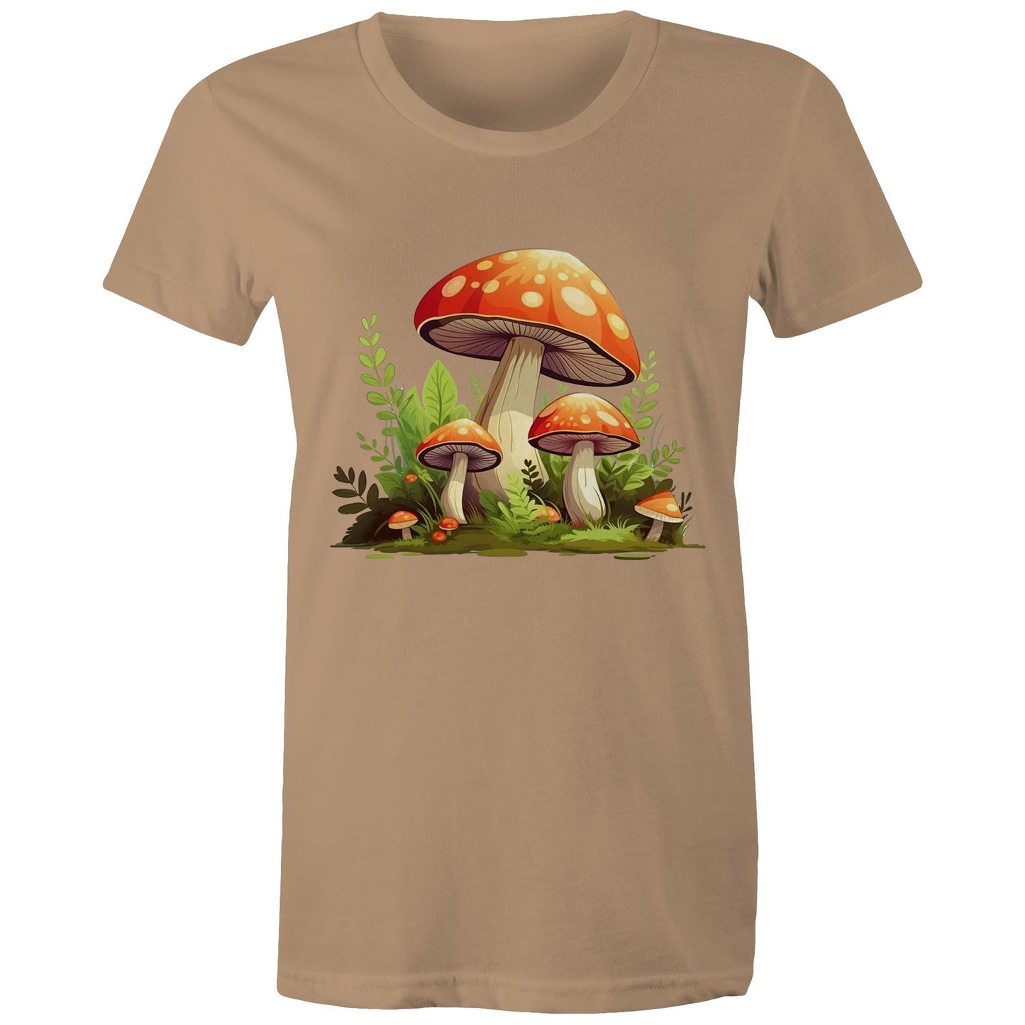 Women's Earthfolk Printed T shirt - Woodland Mushrooms