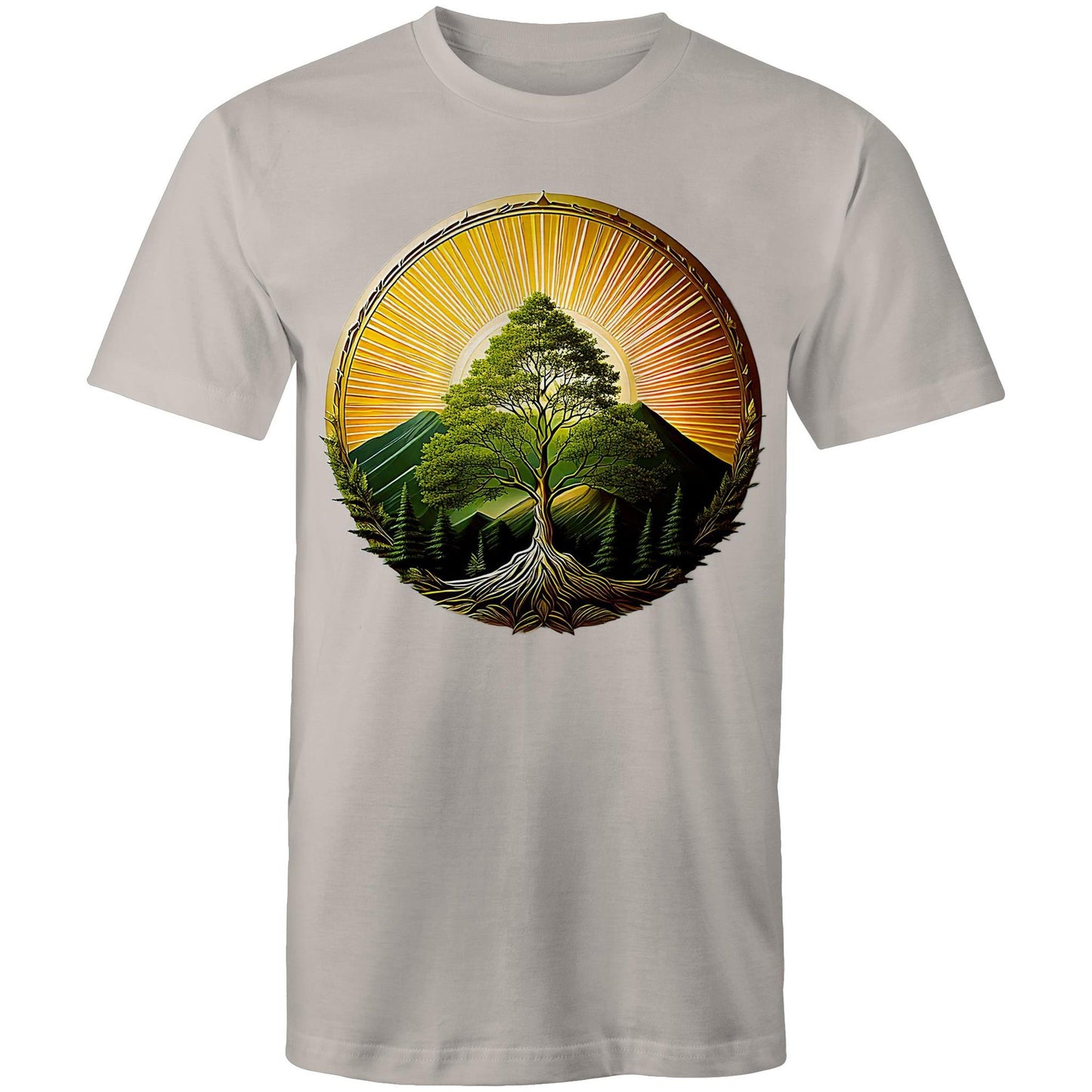 Earthfolk Printed T shirt - Mens Relaxed Fit - Nature - The Crescent Moon