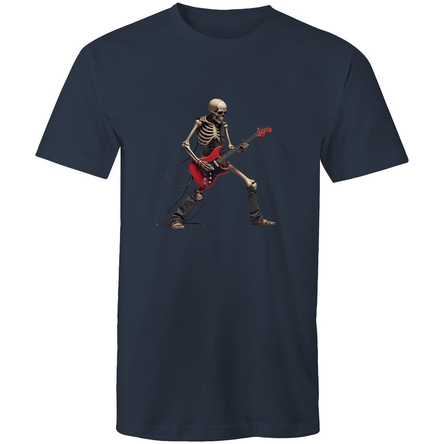Men's Skeleton Guitar T-Shirt | Rock Graphic Tee