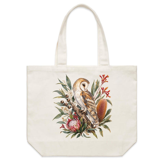 Earthfolk Canvas Tote Bag - Botanical Owl