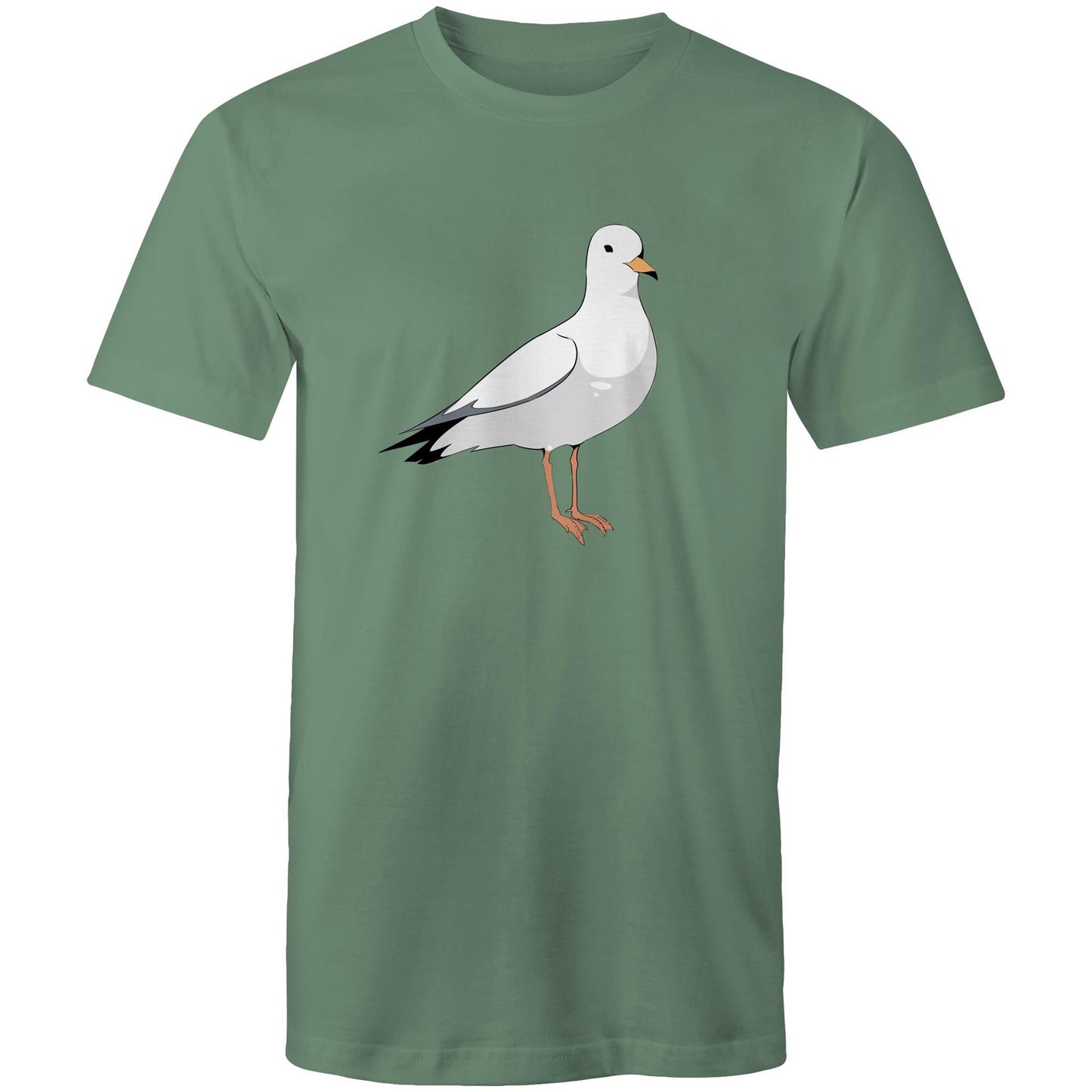 Earthfolk Printed T shirt - Mens Relaxed Fit - Steve the Seagull - The Crescent Moon