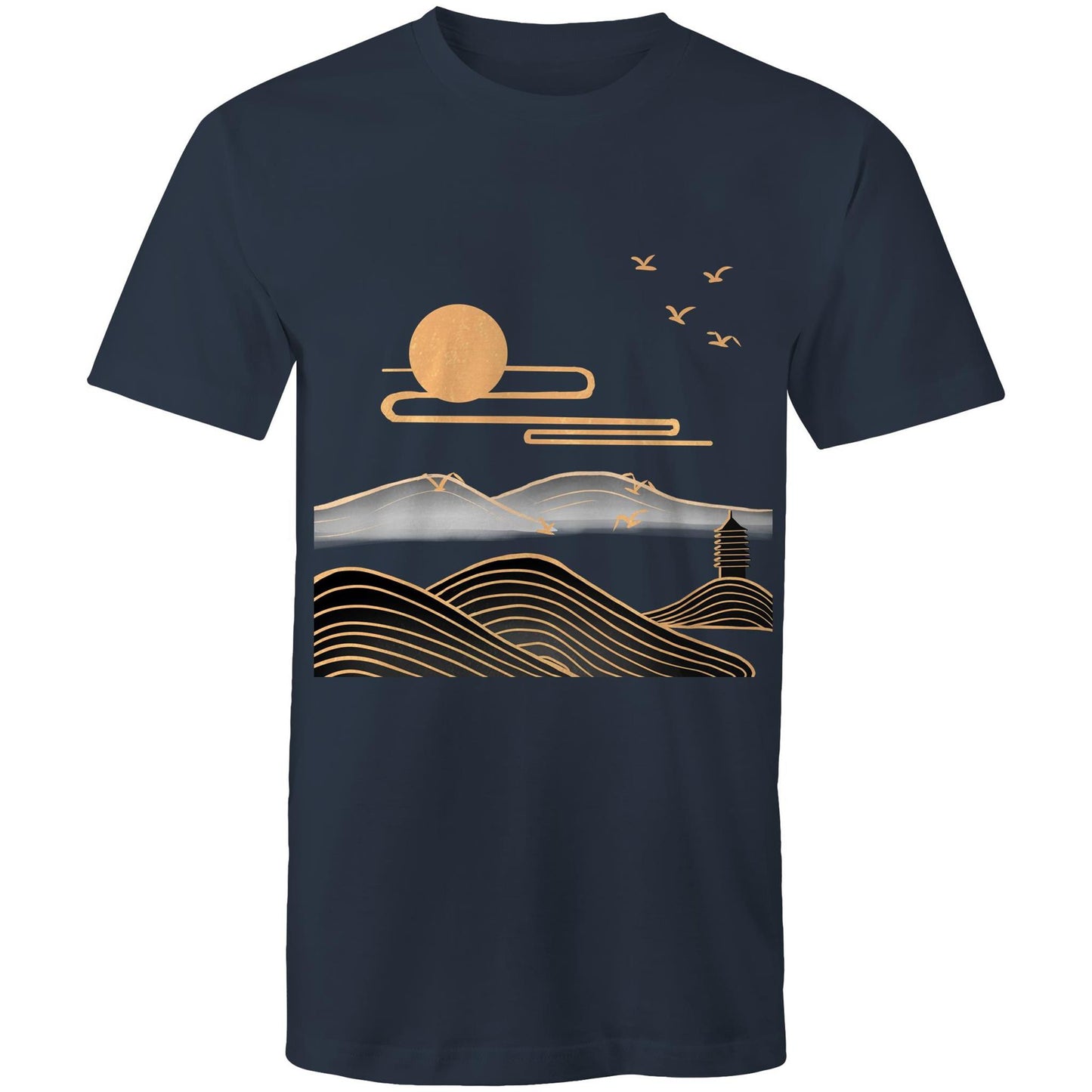 Men's Earthfolk T shirt - Nature's Rise - The Crescent Moon