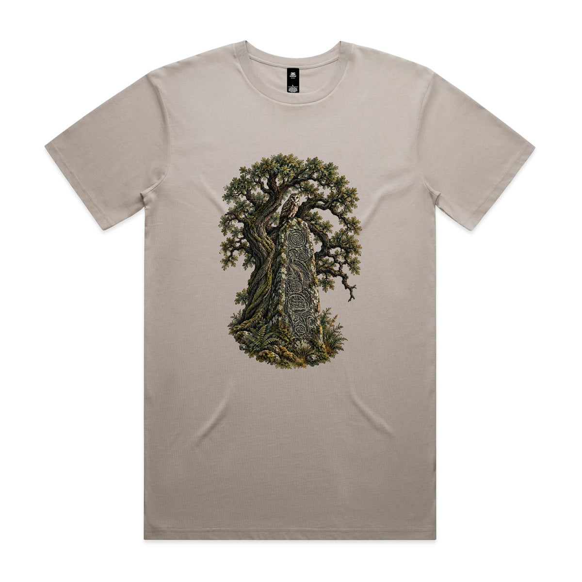 Men's Standing Stone Owl T-shirt - Earthfolk Nature T-shirts