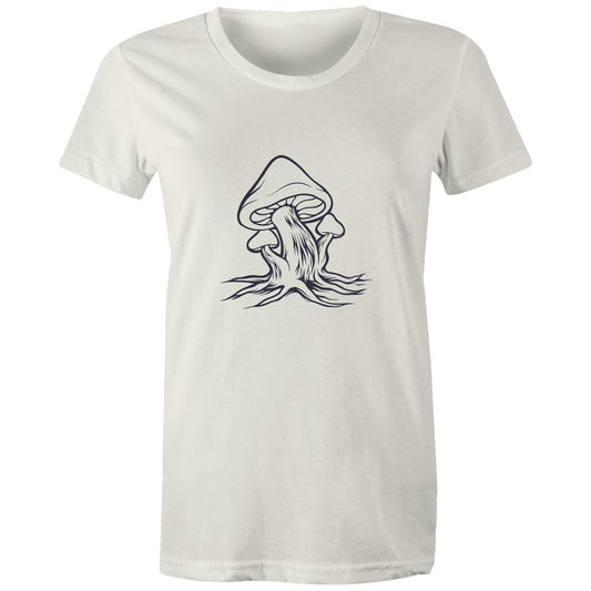 Women's Organic Earthfolk T shirt - Fungi - The Crescent Moon