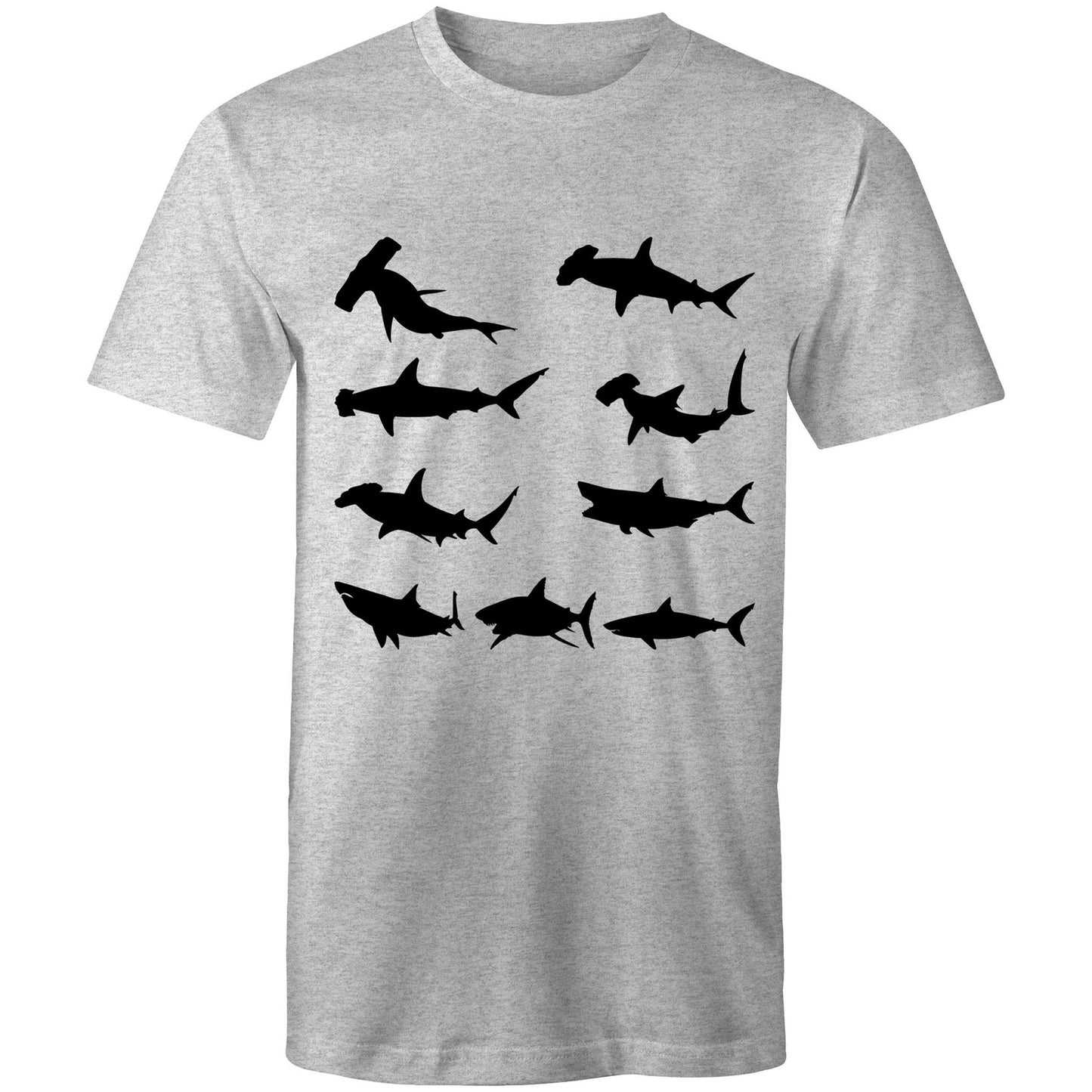 Earthfolk printed T shirt - Mens Relaxed Fit - Shark Silhouette - The Crescent Moon