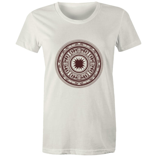 Women's Organic Earthfolk T shirt - Drumming Circle - The Crescent Moon