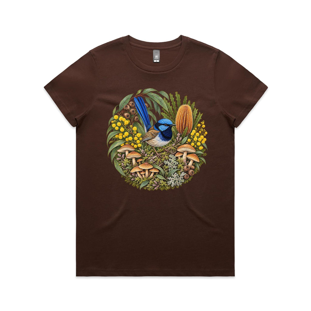 Womens Blue Fairy Wren T-shirt - Earthfolk Nature T-shirts