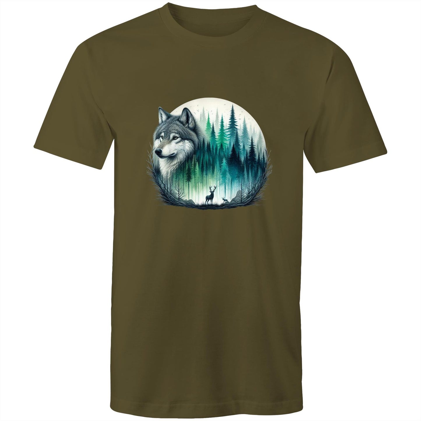 Men's Earthfolk T shirt - Wolf Landscape