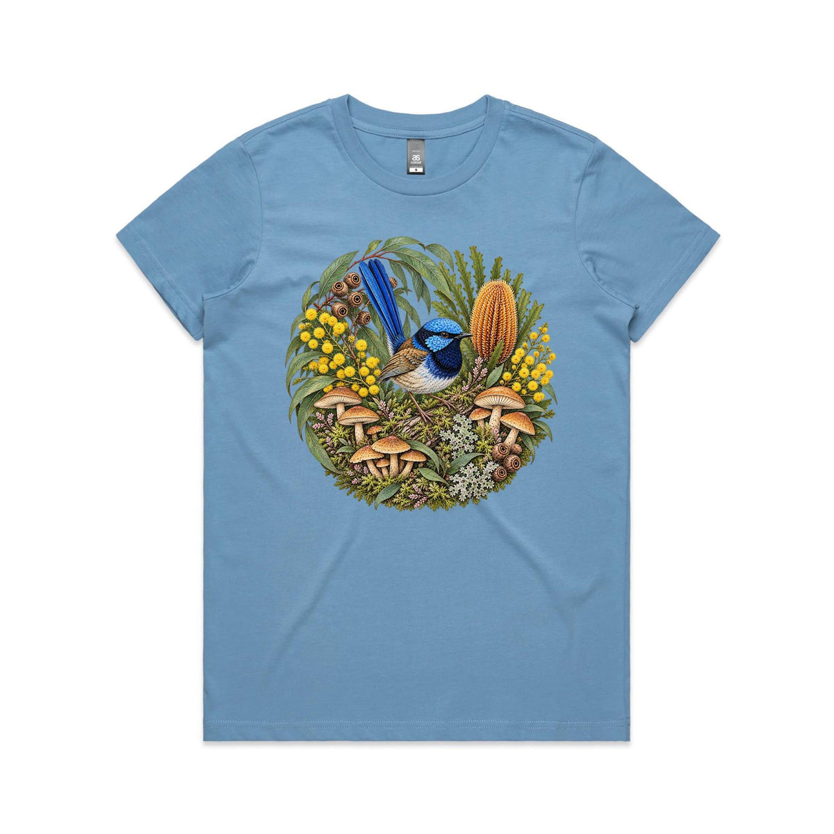 Womens Blue Fairy Wren T-shirt - Earthfolk Nature T-shirts