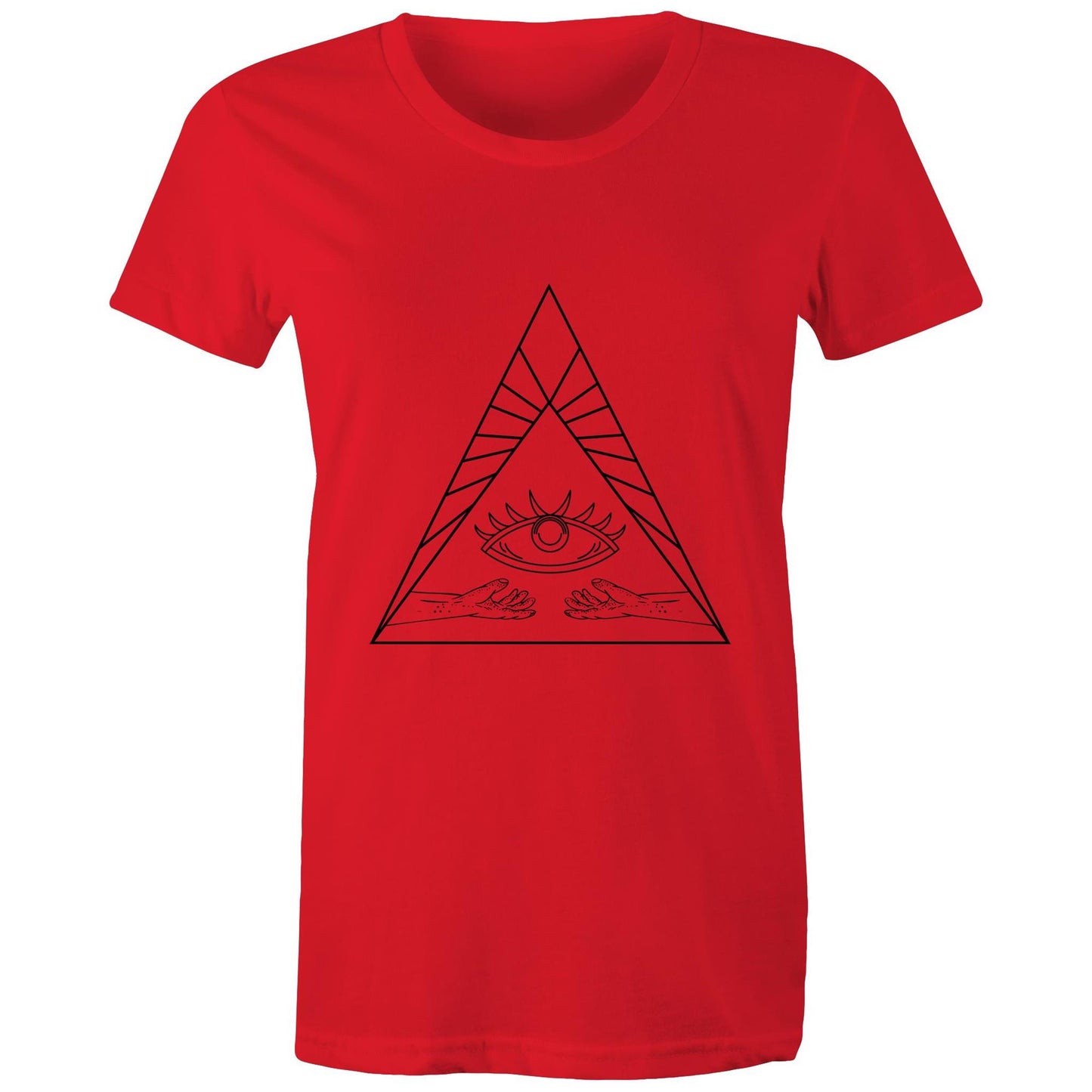 Women's Earthfolk Printed T shirt - Boho Eye Triangle