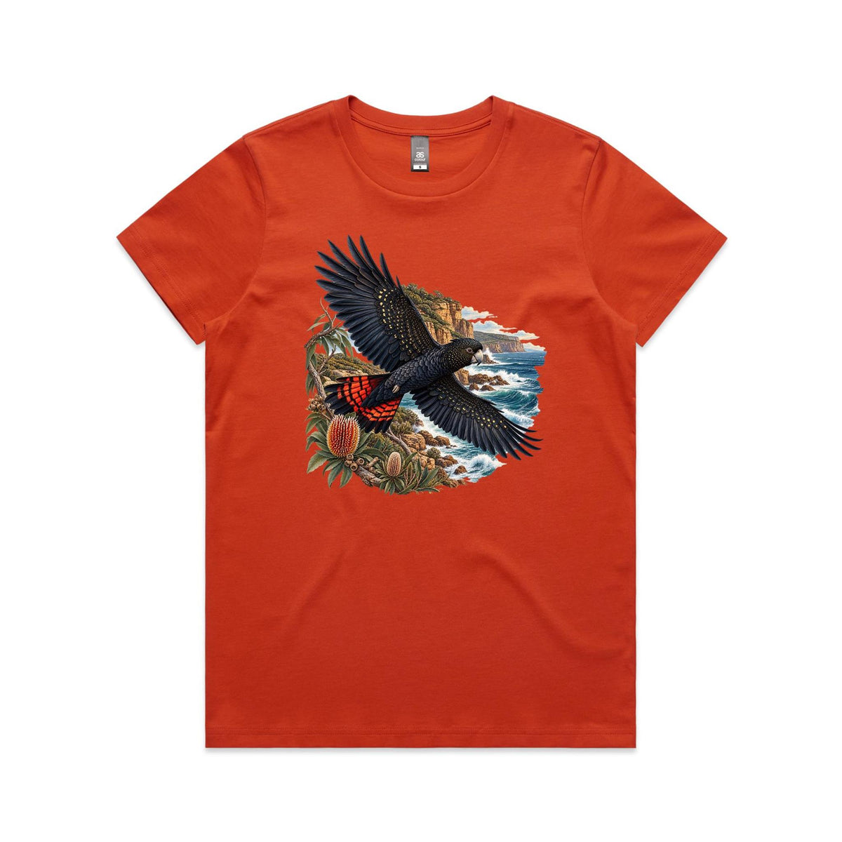 Red-Tailed Black Cockatoo Women's T-Shirt – Australian Wildlife Graphic Tee