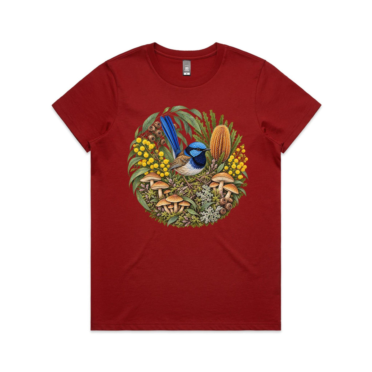 Womens Blue Fairy Wren T-shirt - Earthfolk Nature T-shirts
