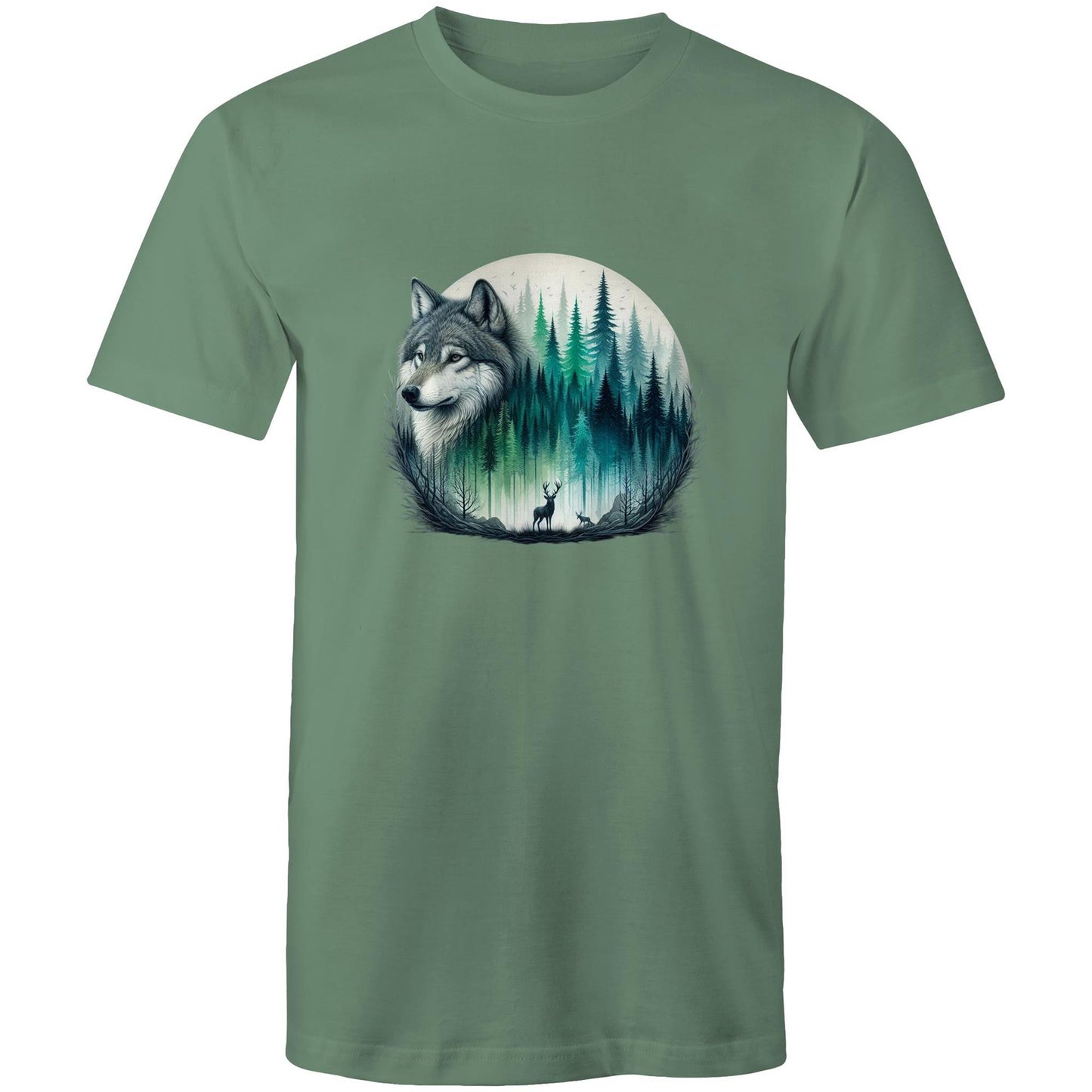 Men's Earthfolk T shirt - Wolf Landscape