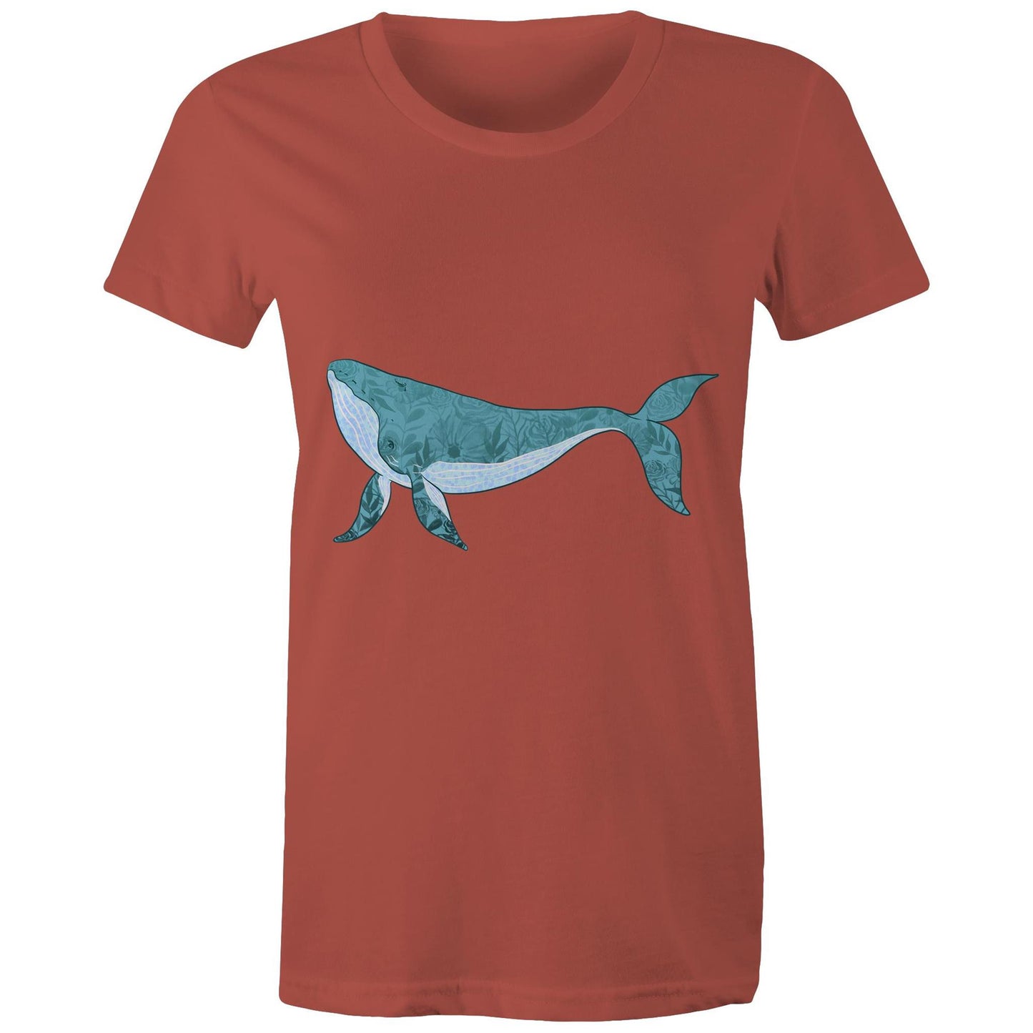 Earthfolk Printed t Shirt - Women's Relaxed Fit - Whale - The Crescent Moon