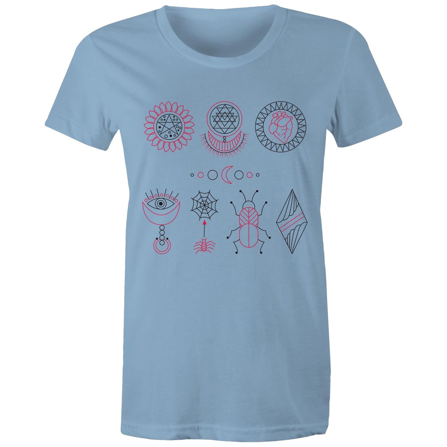 Women's Earthfolk Printed t shirt - Esoteric Symbols