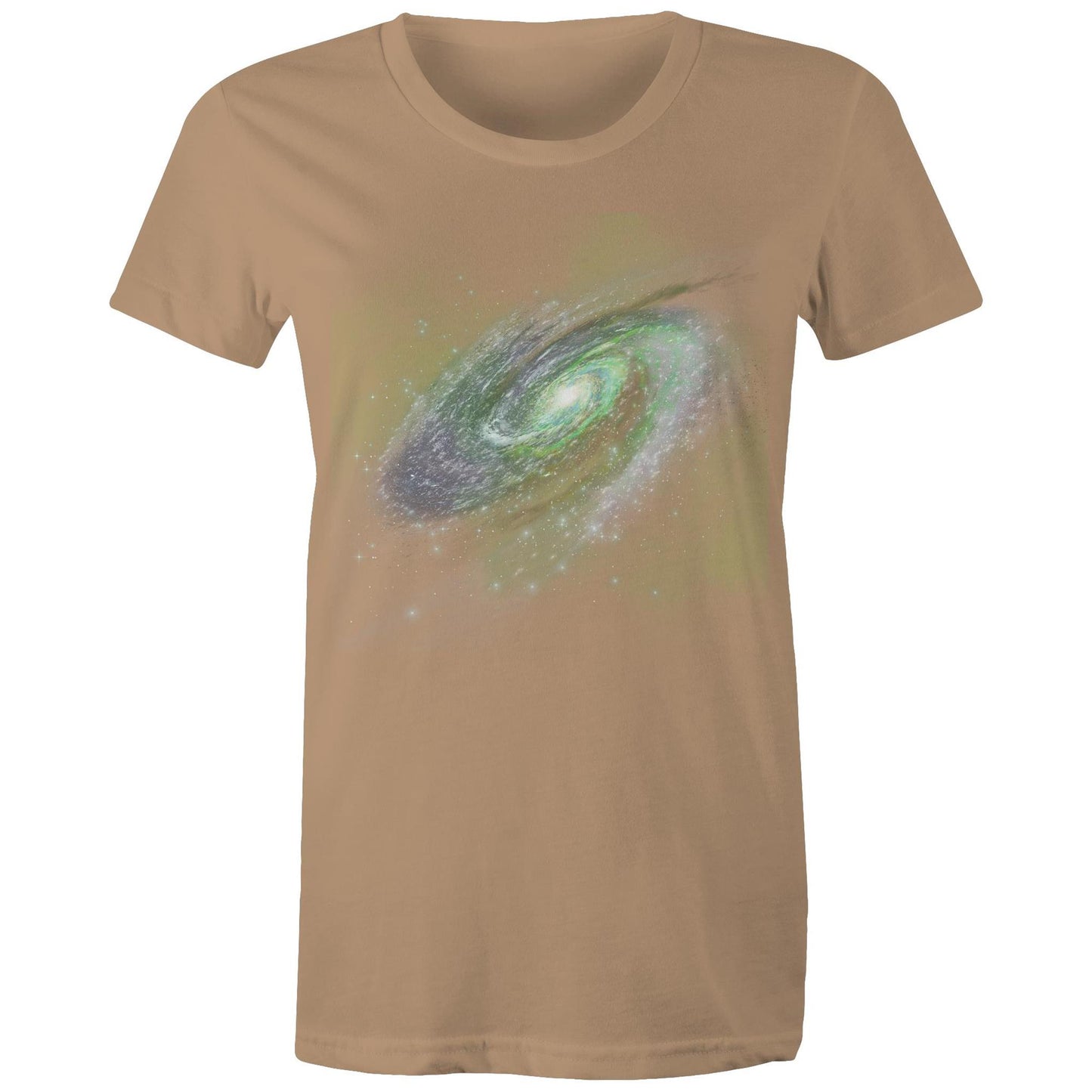 Women's Earthfolk Printed T shirt - Green Galaxy