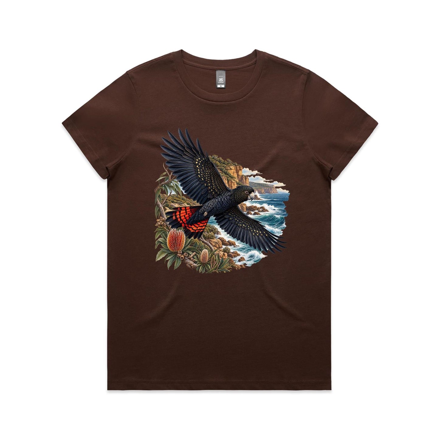 Red-Tailed Black Cockatoo Women's T-Shirt – Australian Wildlife Graphic Tee