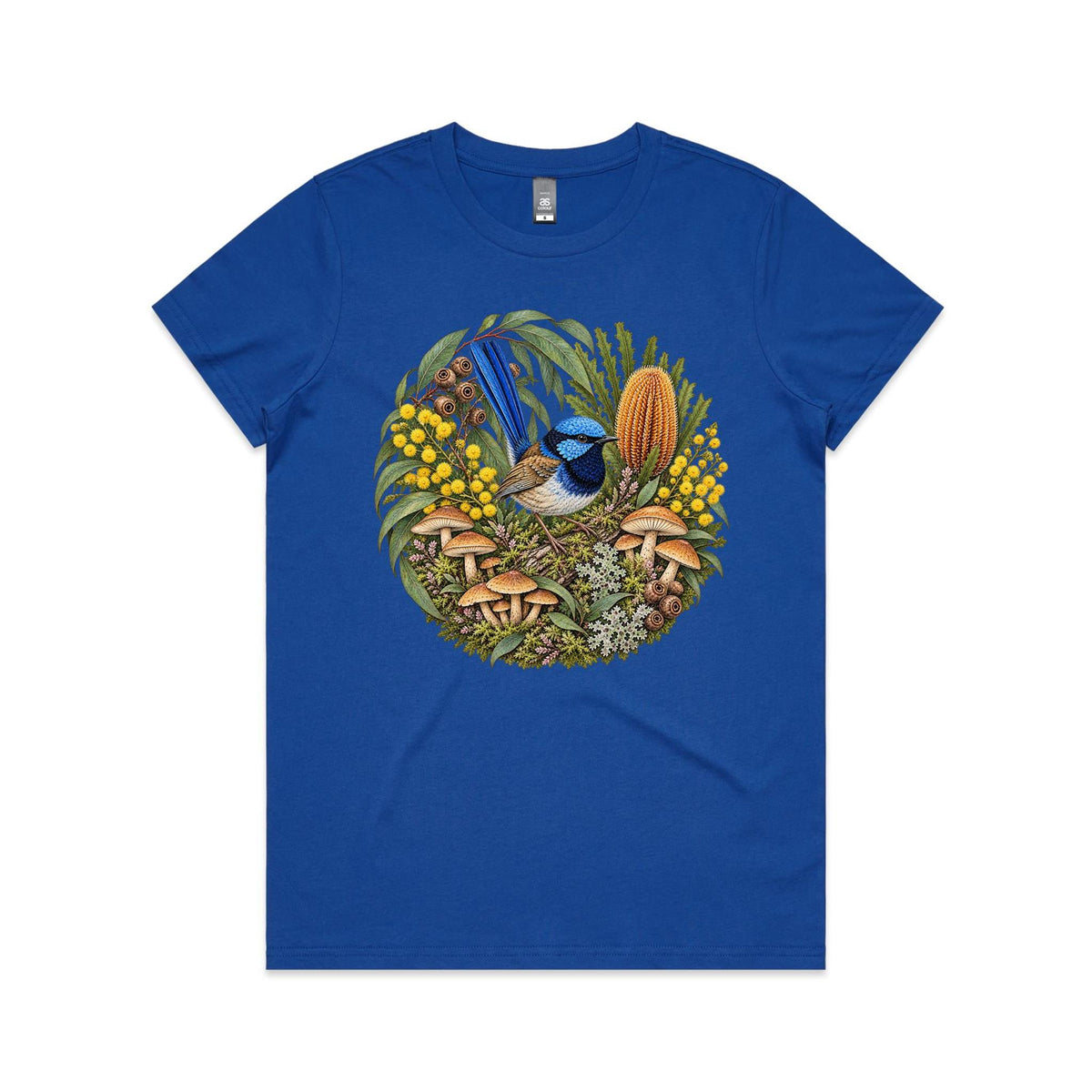 Womens Blue Fairy Wren T-shirt - Earthfolk Nature T-shirts