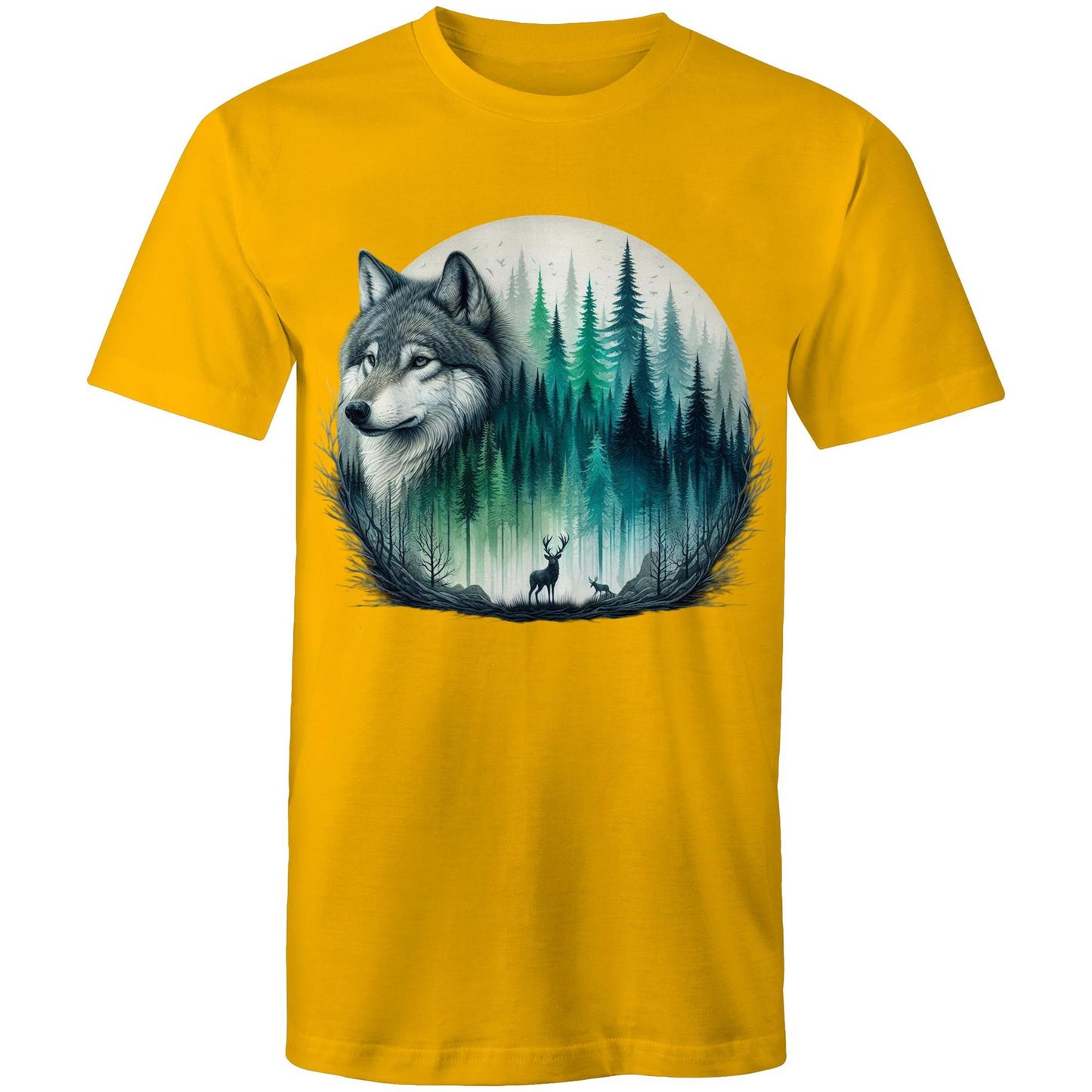 Men's Earthfolk T shirt - Wolf Landscape